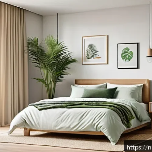 Home 30 침실의 적절한 온도 유지 방법 - A cozy, modern Dutch bedroom interior featuring large double-glazed windows with sleek white frames,...